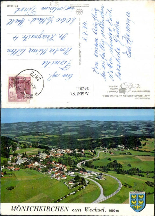 242811,Mönichkirchen am Wechsel Totale pub Alpine Luftbild 57646