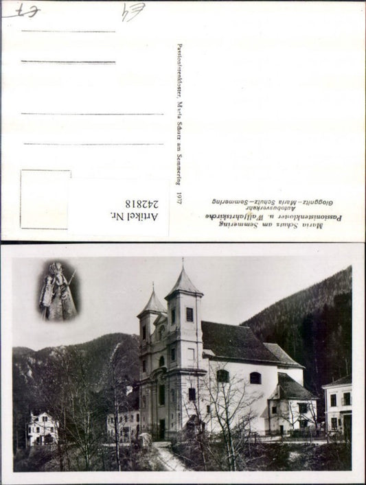 242818,Maria Schutz a. Semmering Passionistenkloster u. Wallfahrtskirche Gnadenbild