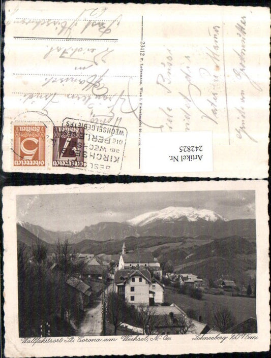 242825,St. Corona am Wechsel Totale m. Schneeberg