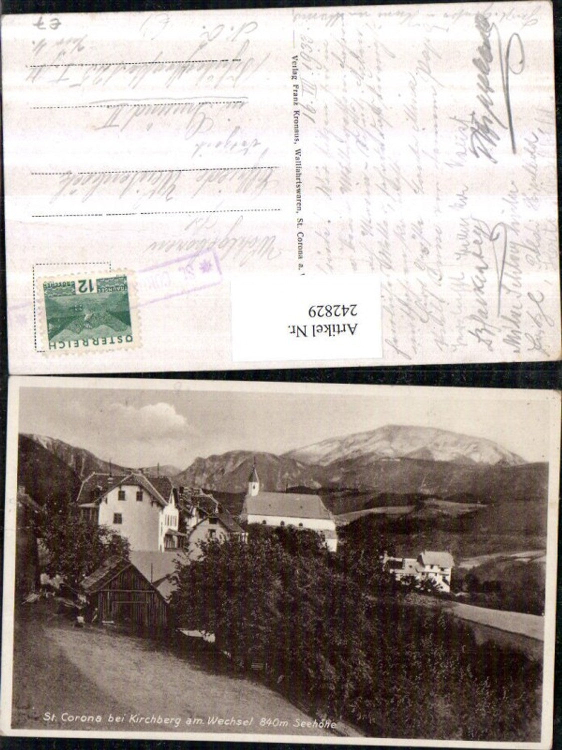 242829,St. Corona am Wechsel Teilansicht