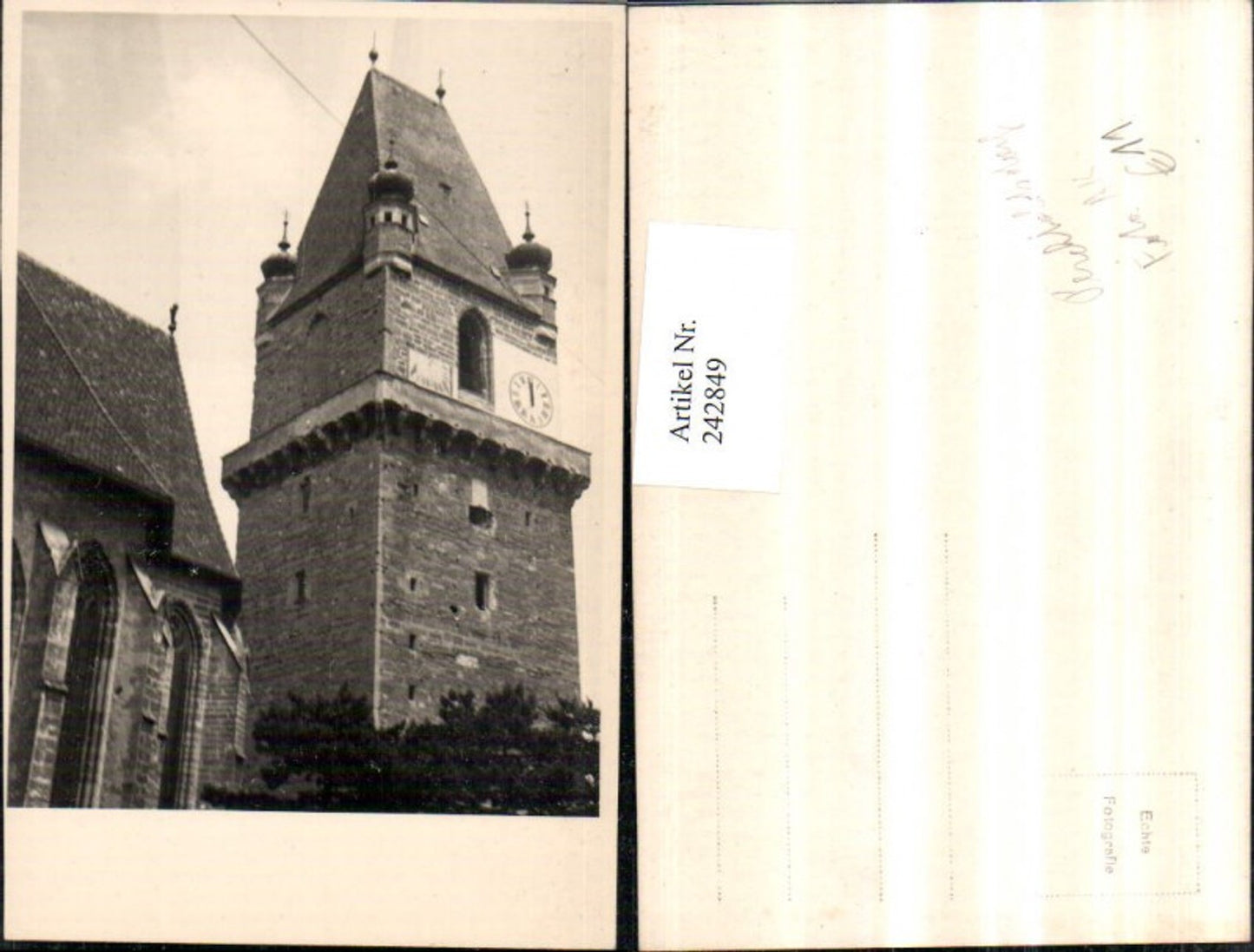 242849,Foto AK Perchtoldsdorf Stadtturm m. Kirche