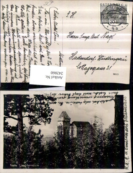 242860,Feste Burg Liechtenstein b. Mödling