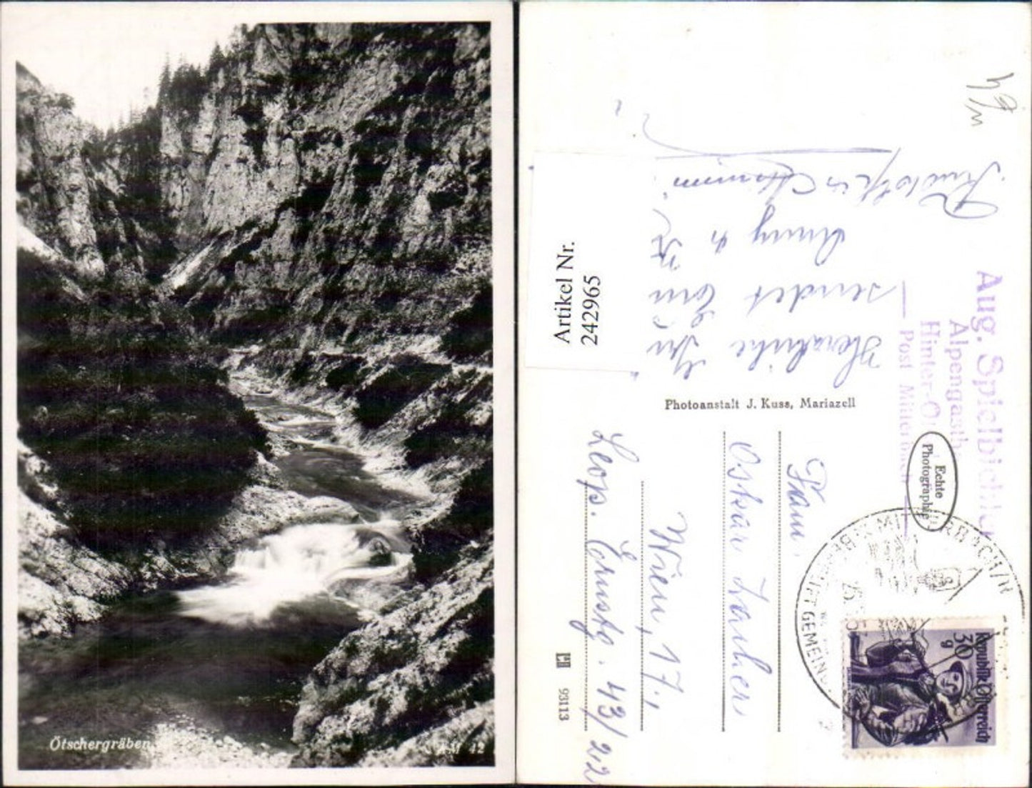 242965,Ötschergräben Partie b. Mitterbach a. Erlaufsee