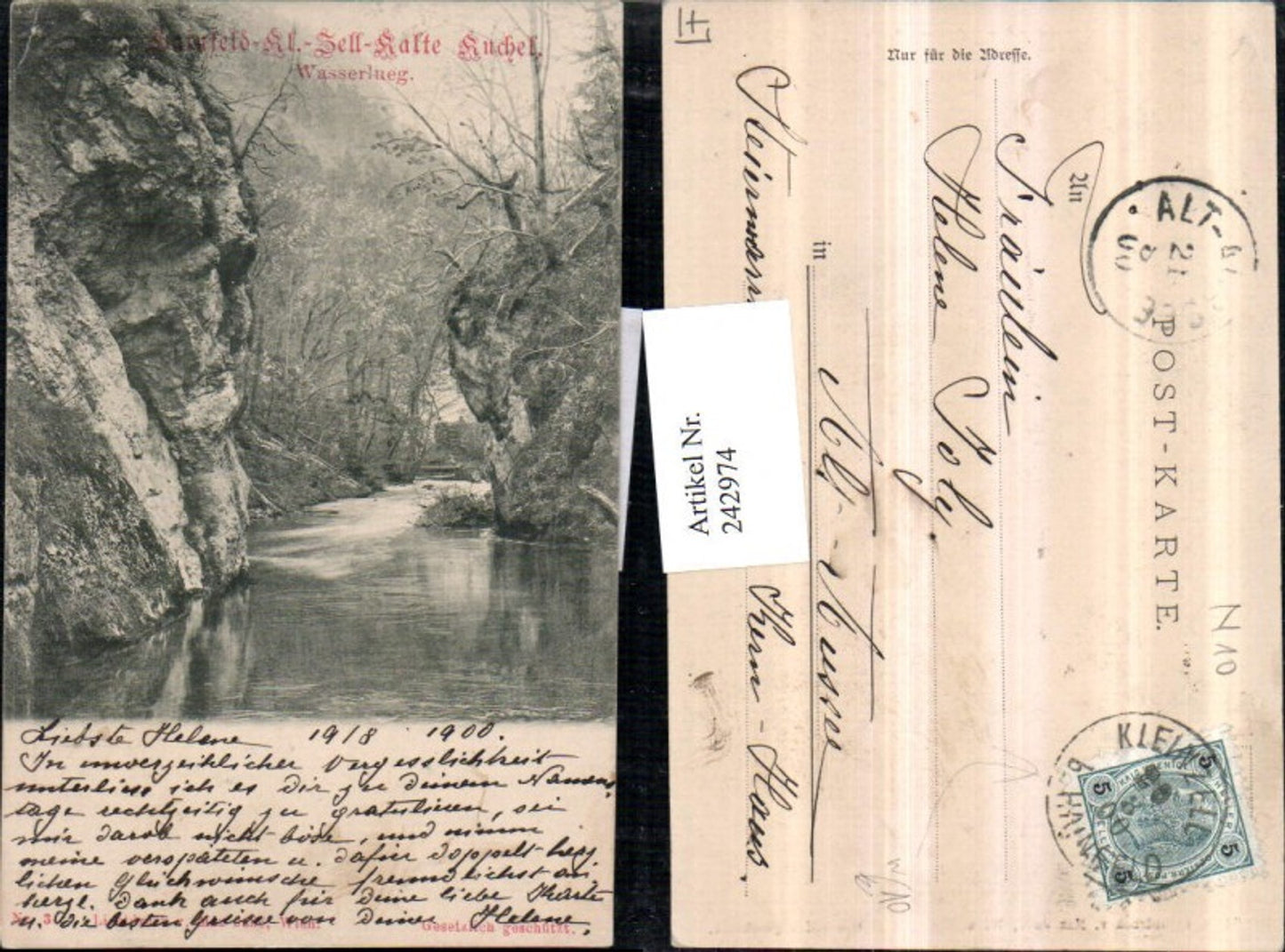 242974,Hainfeld Kleinzell Kalte Kuchl Wasserlueg Partie