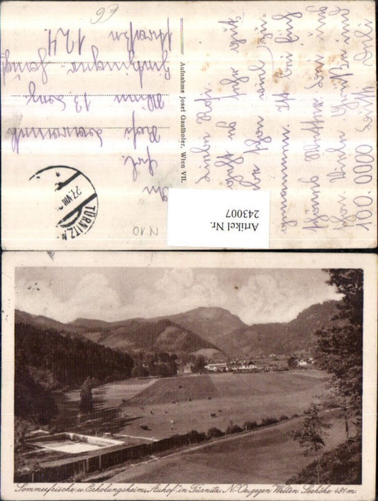 243007,Erholungsheim Auhof in Türnitz geg. Westen