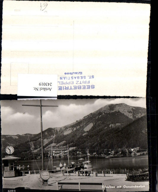 243019,Erlaufsee b. Mitterbach m. Gemeindealpe Motorboot Anlegeplatz