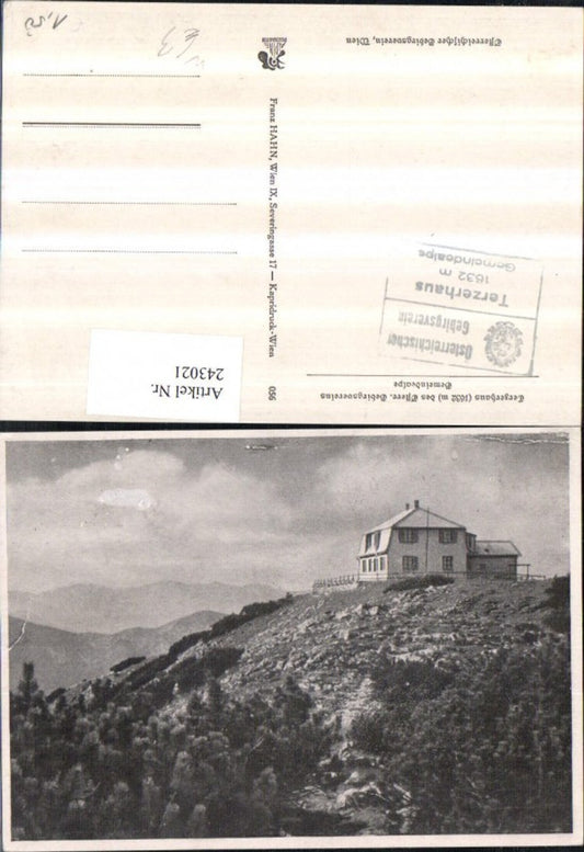 243021,Terzerhaus auf d. Gemeindealpe b. Mitterbach