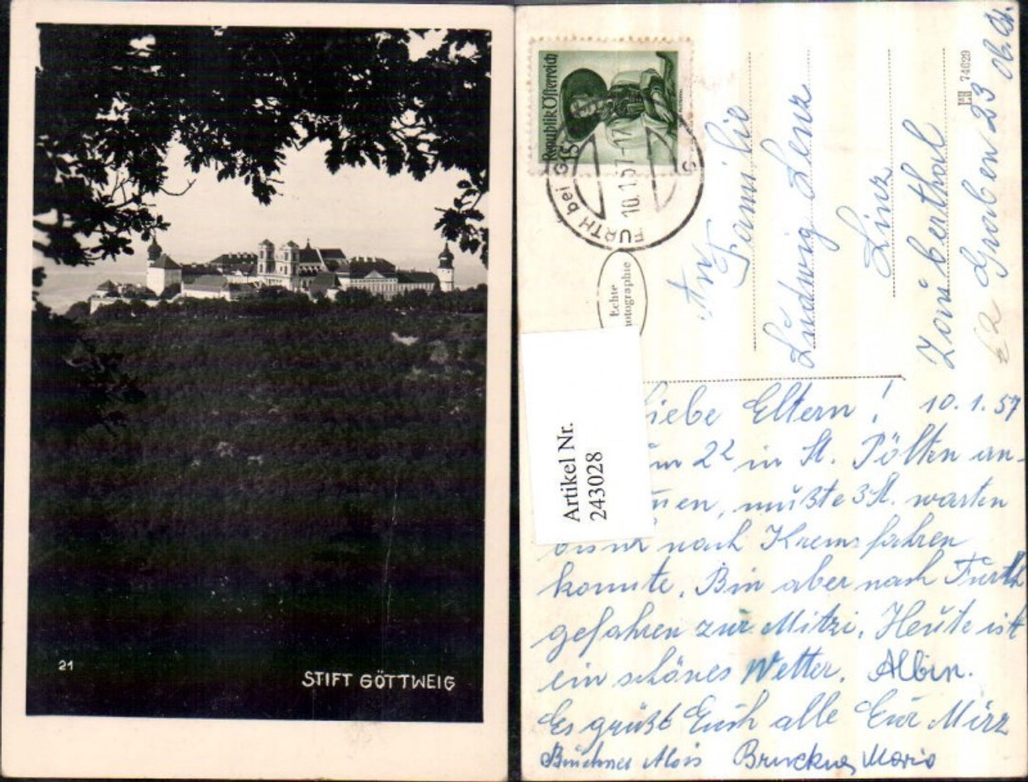 243028,Stift Göttweig b. Furth