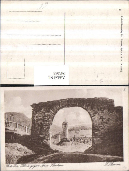 243066,Rote Tor Blick geg. Spitz in d. Wachau Bildstöckl pub Franz Flamm 84