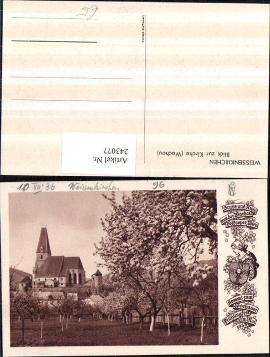 243077,Weißenkirchen in d. Wachau Blick zur Kirche