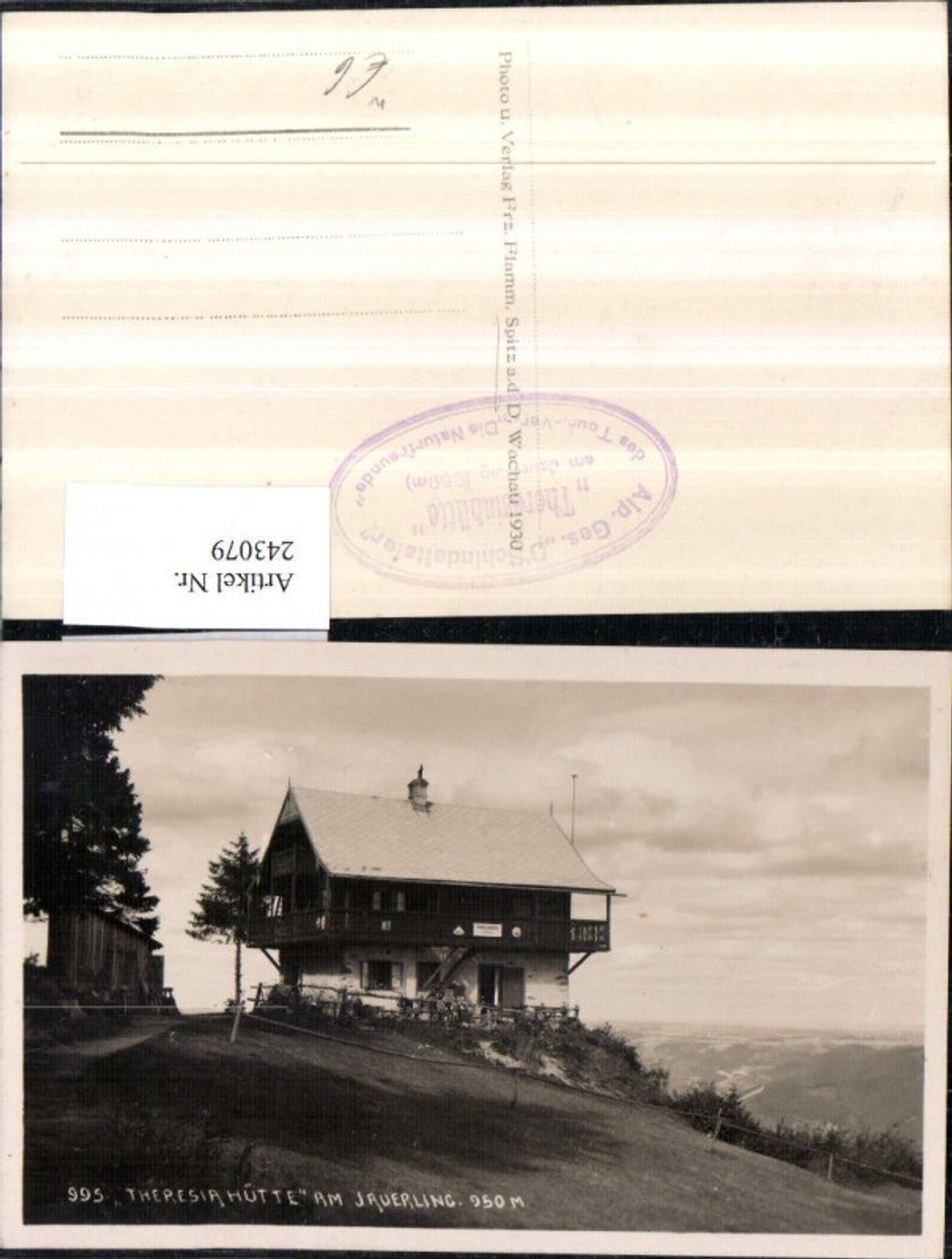 243079,Theresiahütte Berghütte am Jauerling b. Maria-Laach