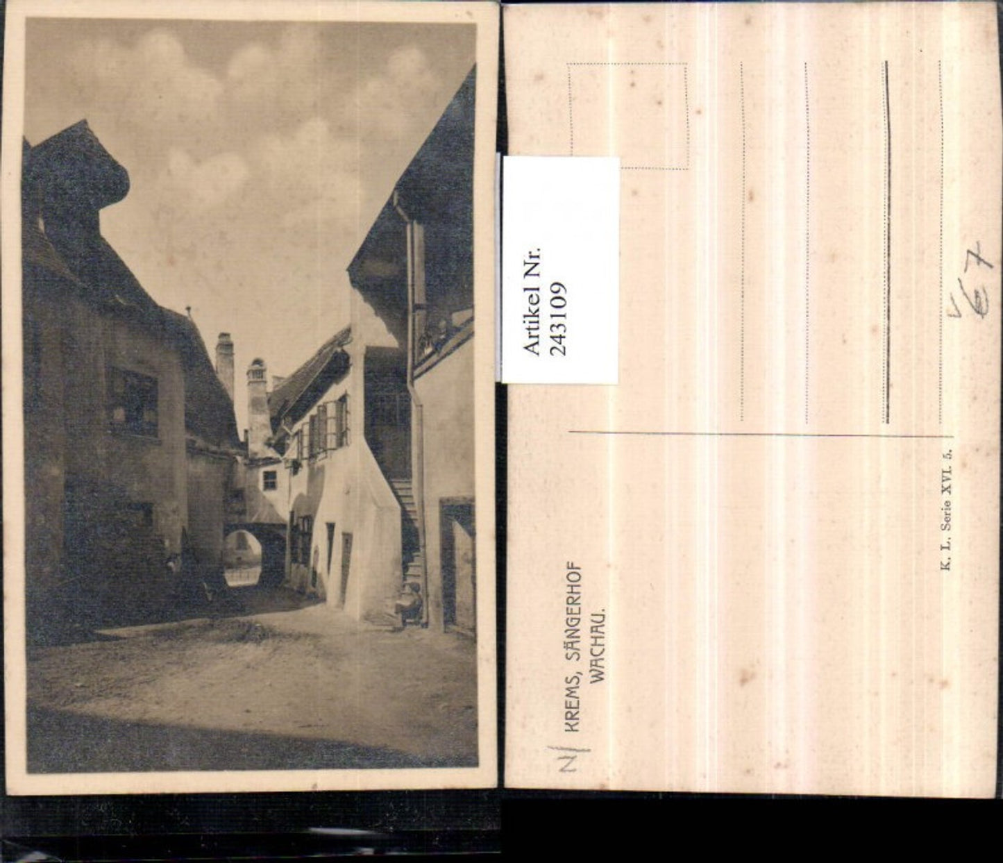 243109,Wachau Krems an d. Donau Sängerhof Motiv pub Kilophot 16/5