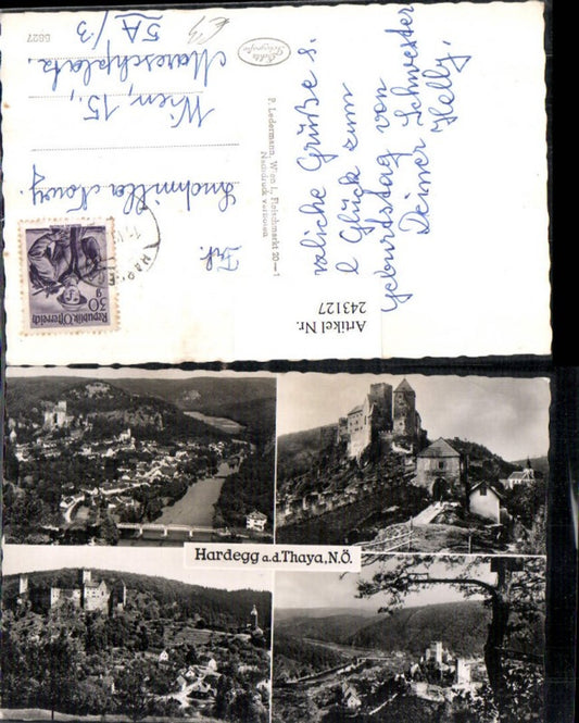 243127,Hardegg an d. Thaya Totale Burg Mehrbildkarte
