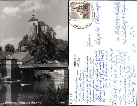 243133,Raabs an d. Thaya Ansicht Brücke Burg Schloss
