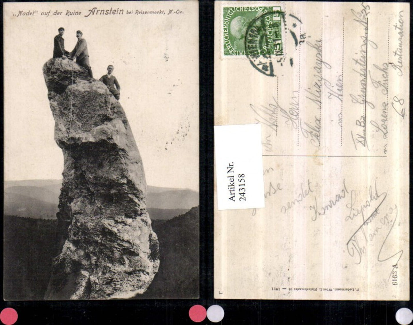 243158,Nadel auf d. Ruine Arnstein b. Reisenmarkt Felsen