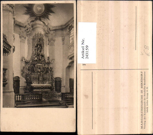 243159,Margaretenkirche in Berndorf Innenansicht pub Arthur Krupp A.G.