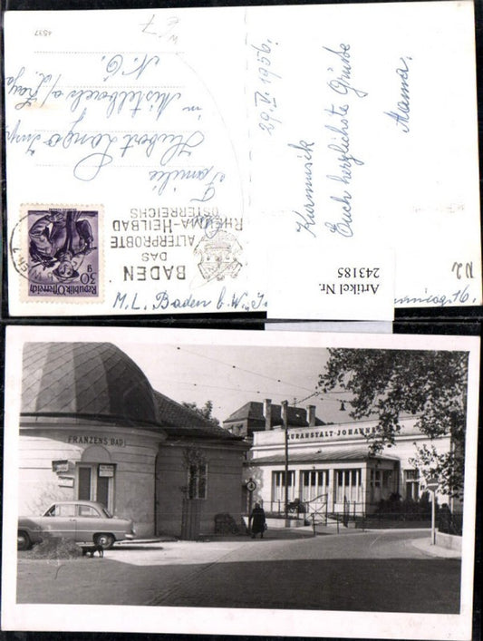243185,Baden b. Wien Franzensbad Kuranstalt Johannesbad