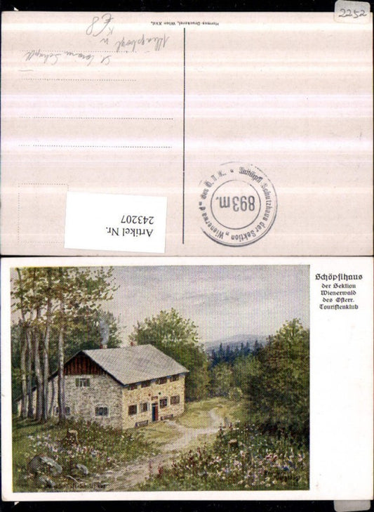 243207,Künstler AK H. Klingsbögl Schöpflhaus b. Klausen-Leopoldsdorf