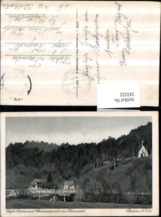 243222,Baden Cafe Restaurant u. Cholerakapelle im Helenental