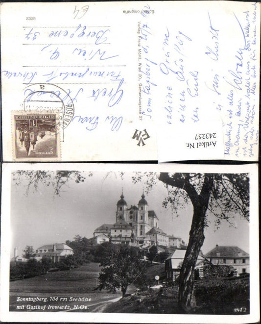 243257,Sonntagberg Totale m. Gasthof Irowetz u. Kirche