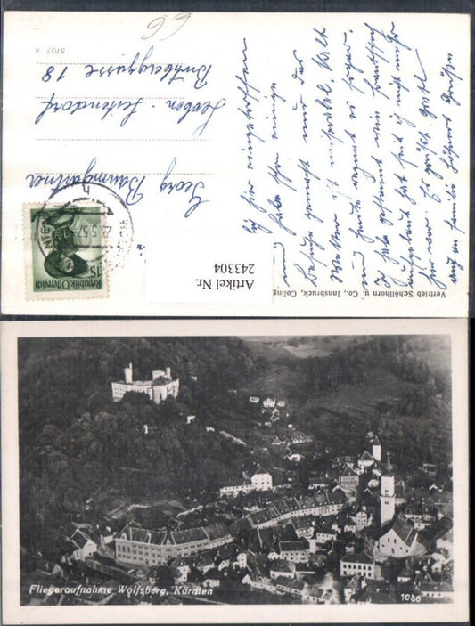 243304,Wolfsberg Totale Fliegeraufnahme 1086