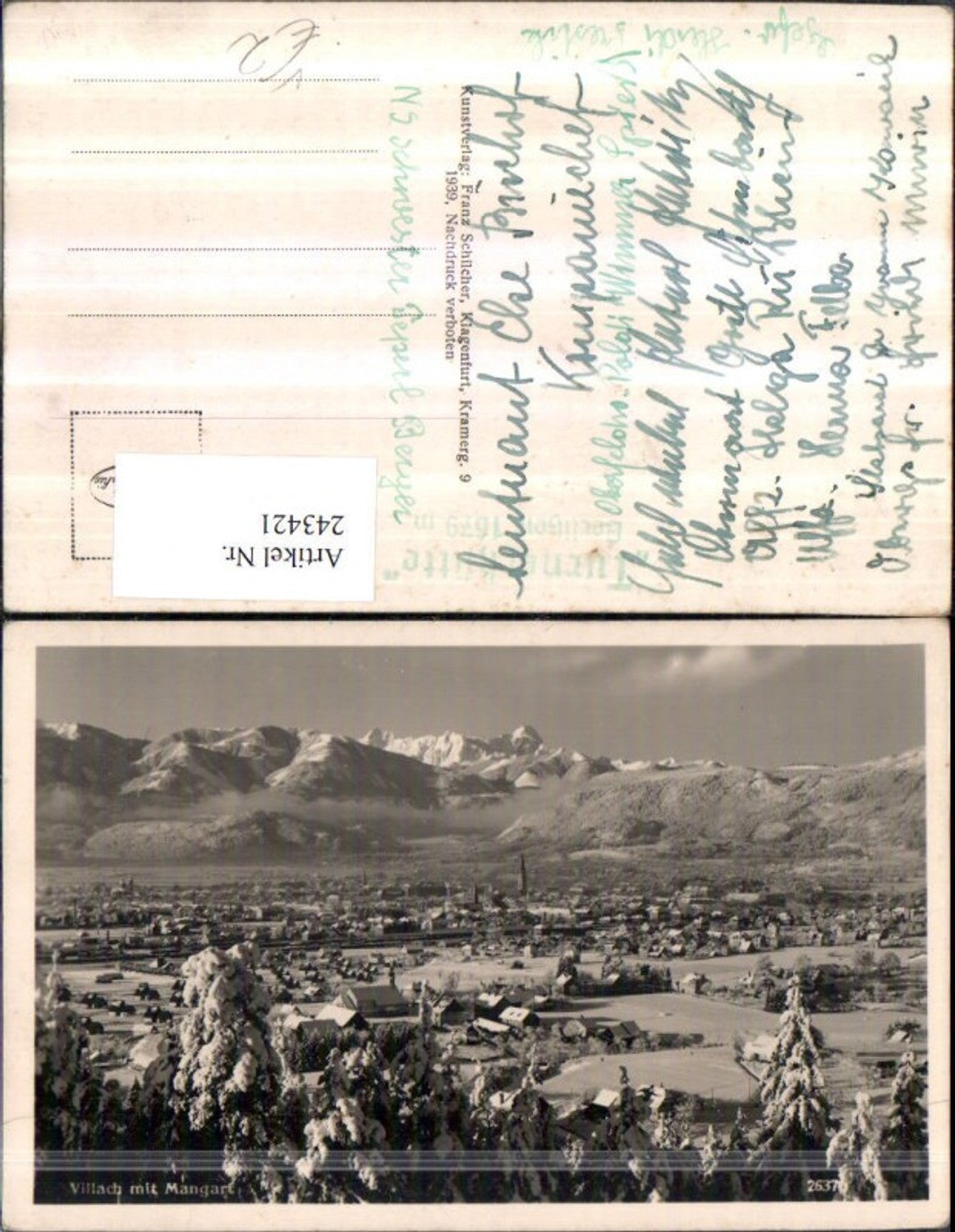 243421,Villach Totale m. Mangart Winterbild pub Franz Schilcher 2637