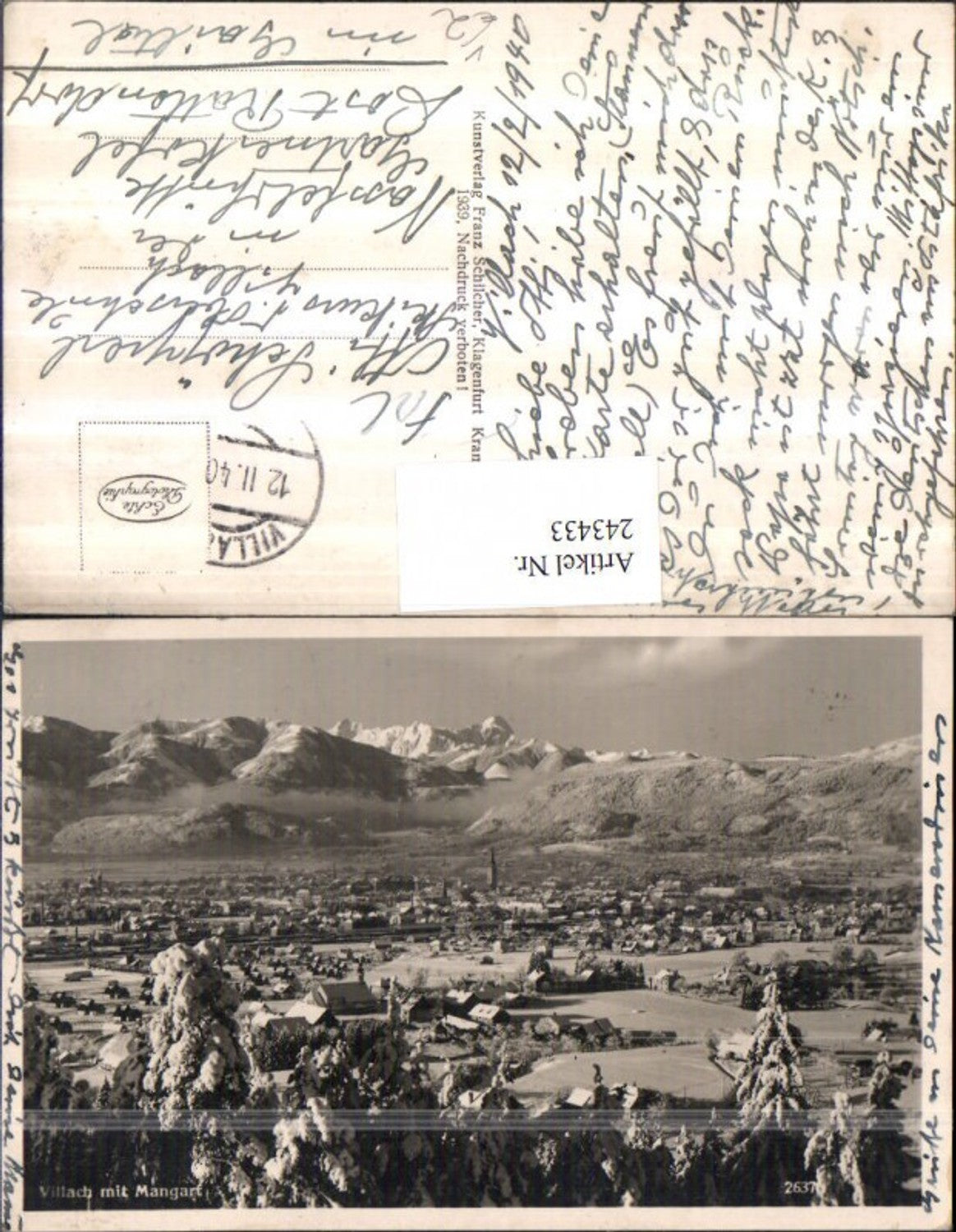 243433,Villach Totale m. Mangart Winterbild pub Franz Schilcher 2637