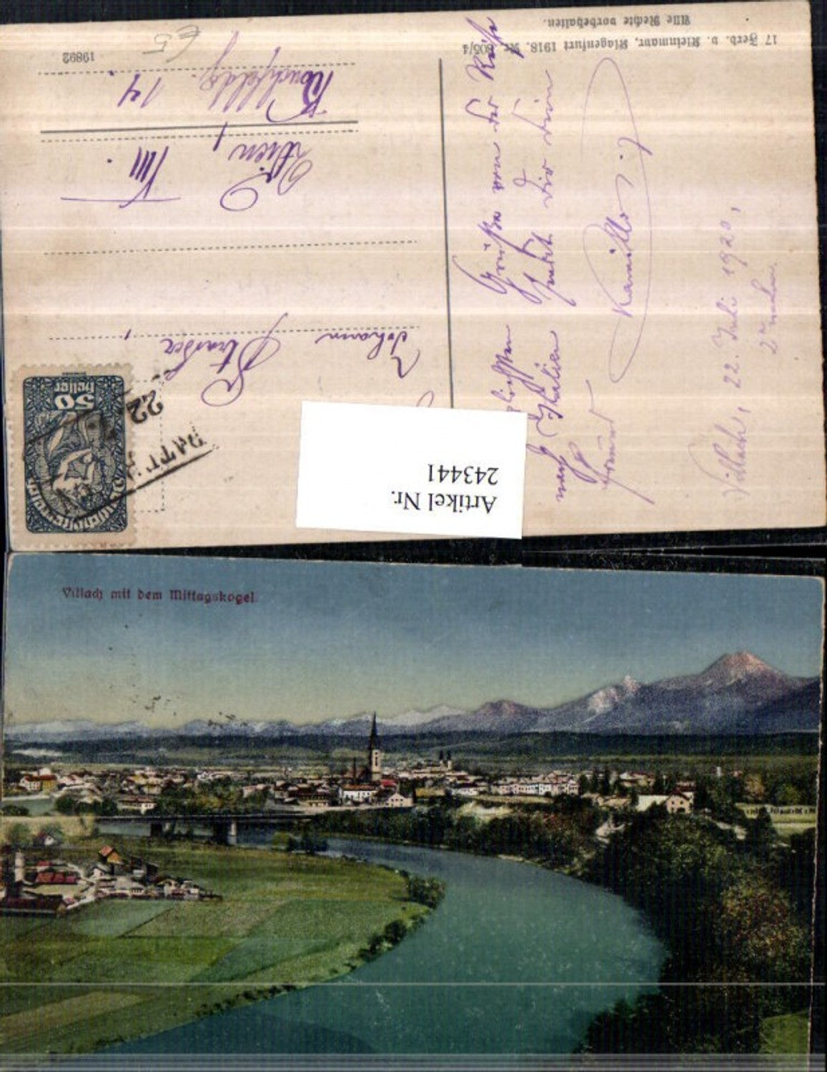 243441,Villach Totale m. d. Mittagskogel