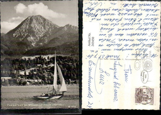 243450,Faakersee m. Mittagskogel Segelboot