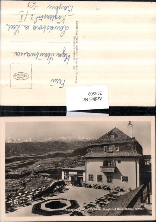 243509,Kanzelbahn Ossiachersee Berghotel Kanzelhöhe b. Treffen pub Franz Schilcher 1632