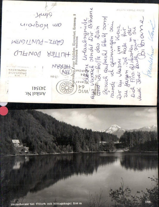 243541,Vassachersee See b. Villach m. Mittagskogel Partie pub Franz Schilcher 1732