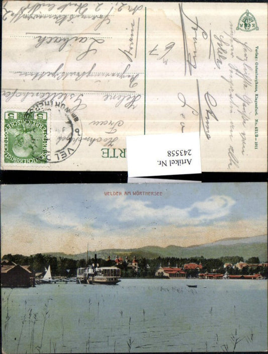 243558,Velden am Wörthersee Teilansicht Dampfer