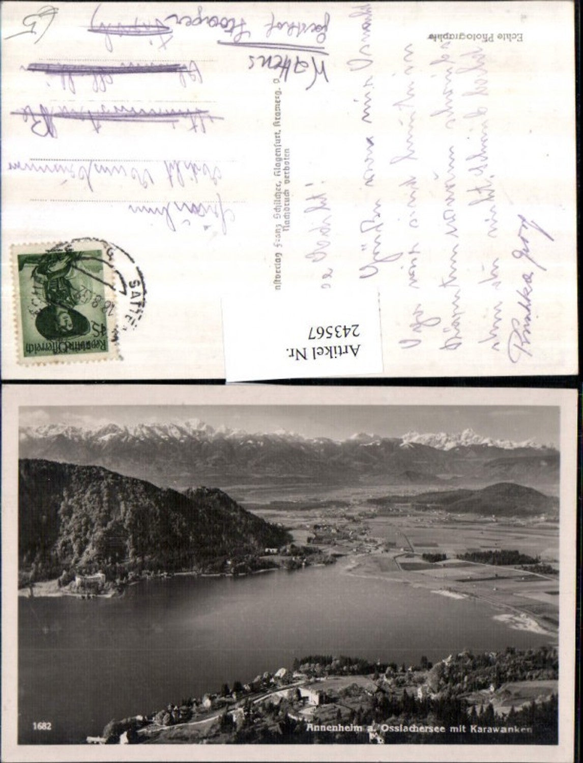 243567,Annenheim am Ossiachersee Totale m. Karawanken pub Franz Schilcher 1682
