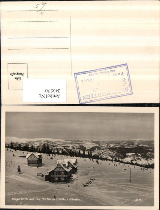 243570,Bergerhütte Berghütte auf d. Görlitzen b. Treffen