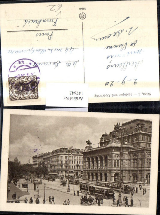 147643,Vienna 1 Hofoper Opera Opernring Tram Ringlinie pub Kilophot 24248