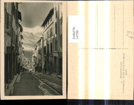 147799,Briancon La Grande Rue Au fond le Pic de Pierre Eyrautz Strassenansicht