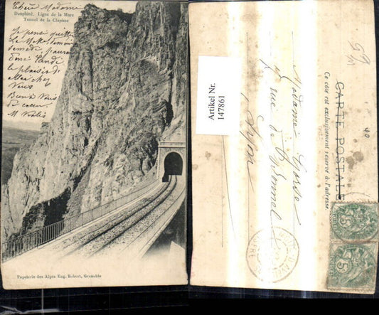 147861,Saint-Georges-de-Commiers Dauphine Ligne de la Mure Tunnel de la Clapisse Tunnel Eisenbahn Gleise