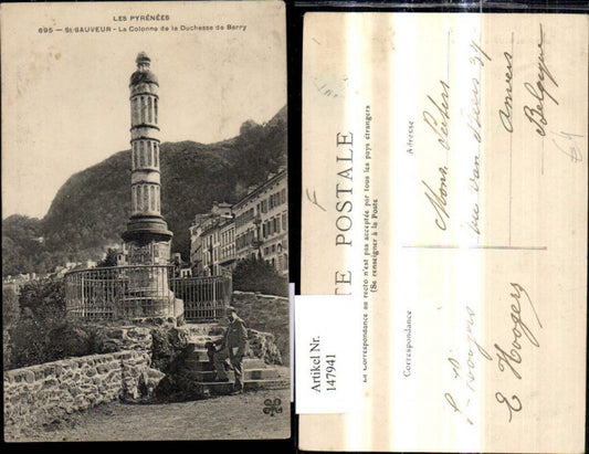 147941,Les Pyrenees St Suveur La Colonne de la Duchesse de Berry