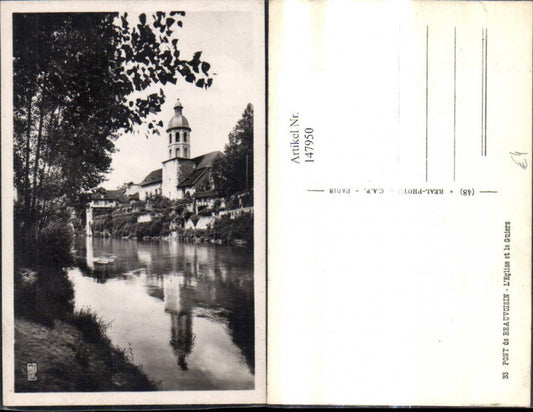 147950,Pont de Beauvoisin L Eglise et le Guiers