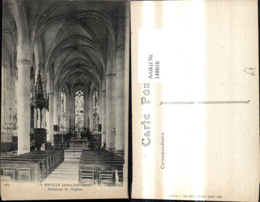 148010,La Bouille Seine Inferieure Interieur de L Eglise Kirche Innenansicht