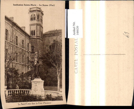 148020,Institution Sainte Marie La Sexne Le Sacre Coeur dans la Cour d honneur Denkmal