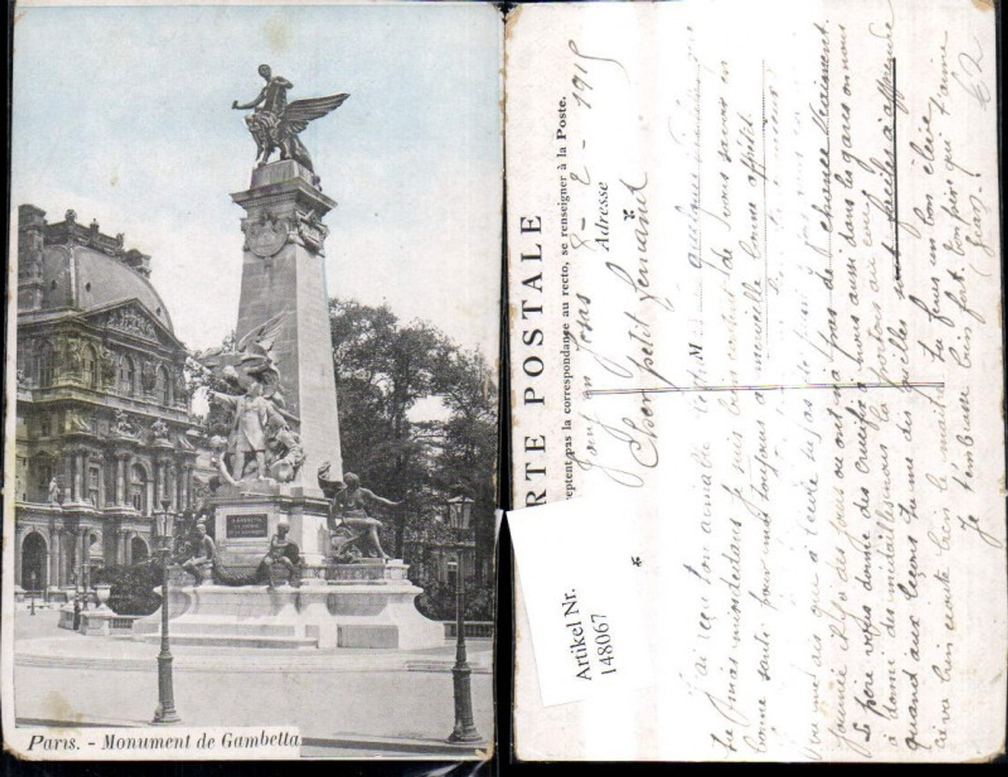 148067,Paris Monument de Gambetta Denkmal