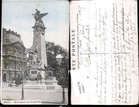 148067,Paris Monument de Gambetta Denkmal