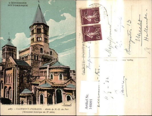 148091,Clermont Ferrand Abside de N. D. du Port L Auvergne Pittoresque