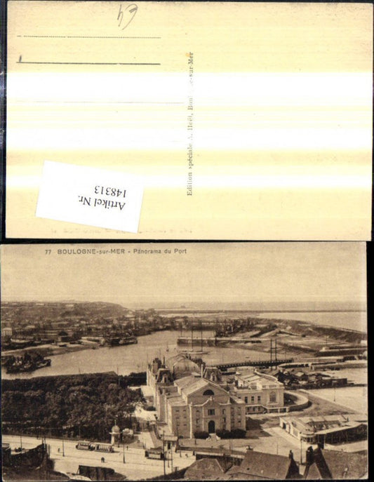 148313,Boulogne sur Mer Panorama du Port Hafen