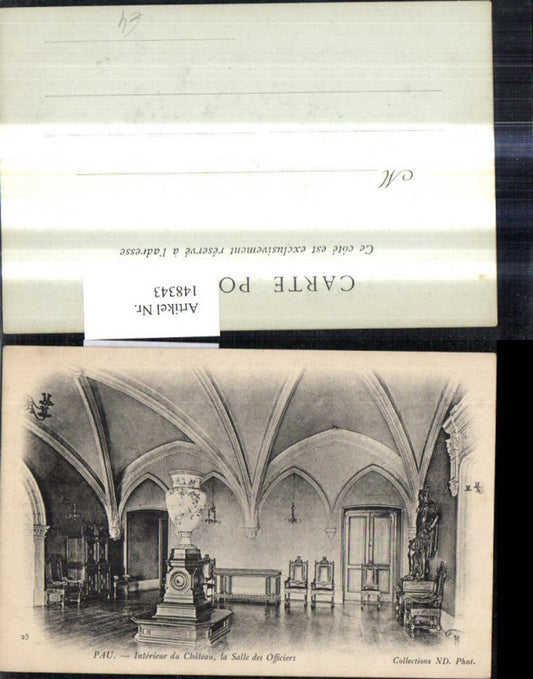 148343,Pau Interieur du Chateau la Salle des Officiers Innenansicht Schloss