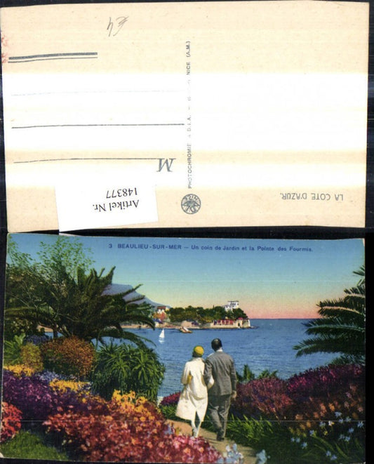 148377,Beaulieu Sur Mer Un coin de Jardin et la Pointe des Fourmis