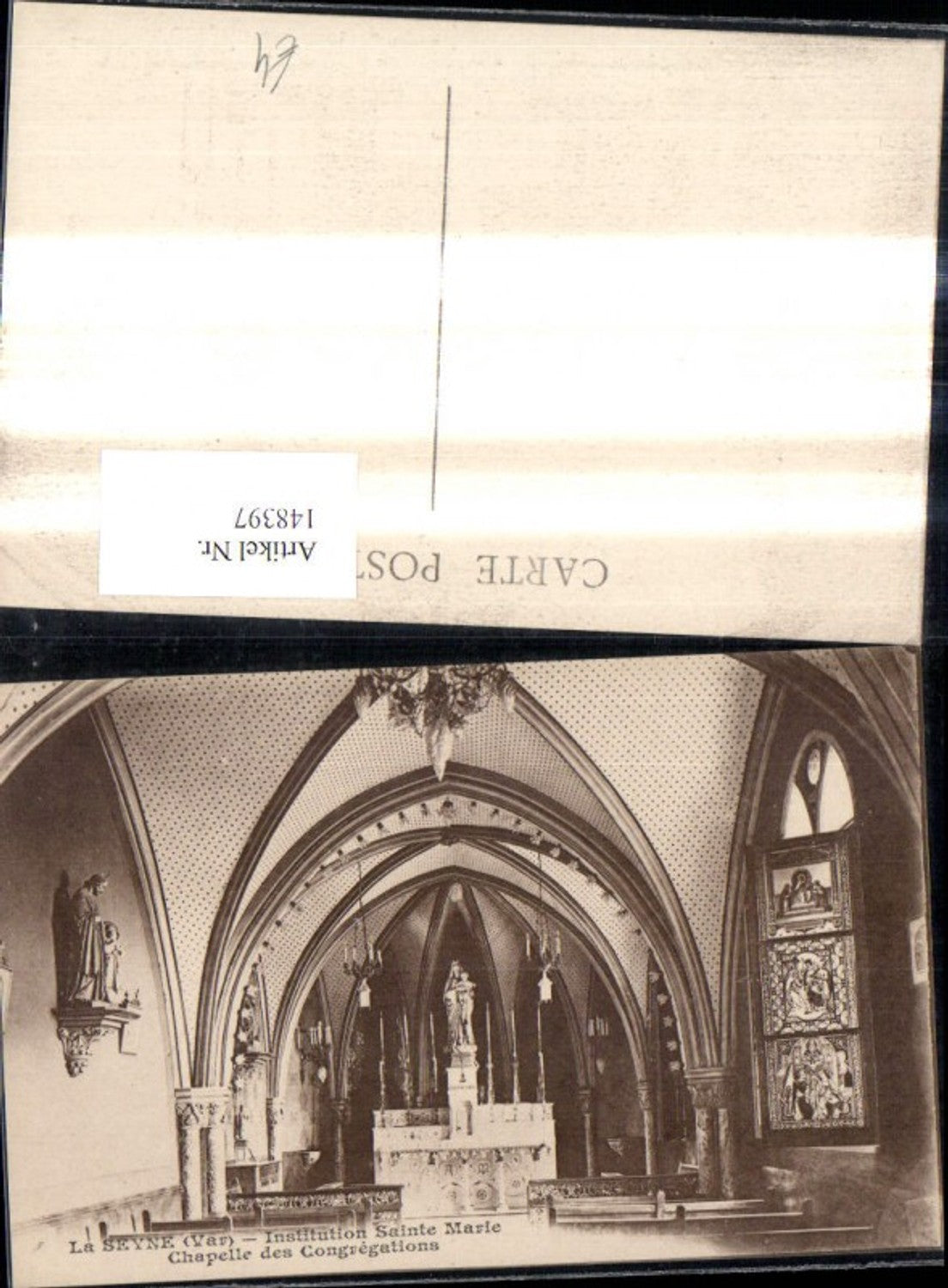 148397,La Seyne Institution Sainte Marie Chapelle des Congregations Innen Kapelle Kirche