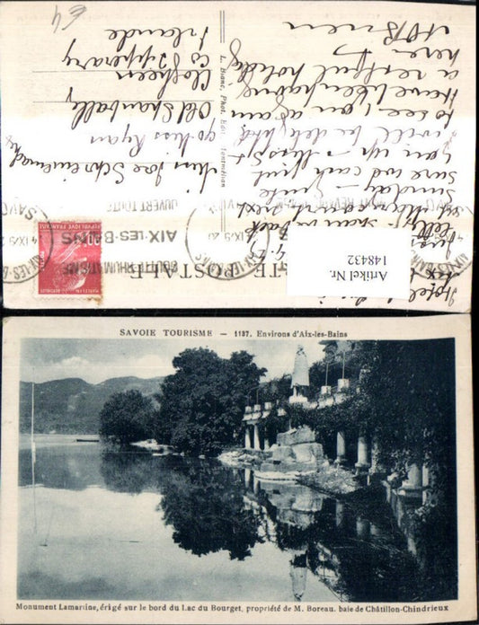 148432,Savoie Tourisme Environs d Aix les Bains Monument la maritine erige sur le bord du Lac du Bourget