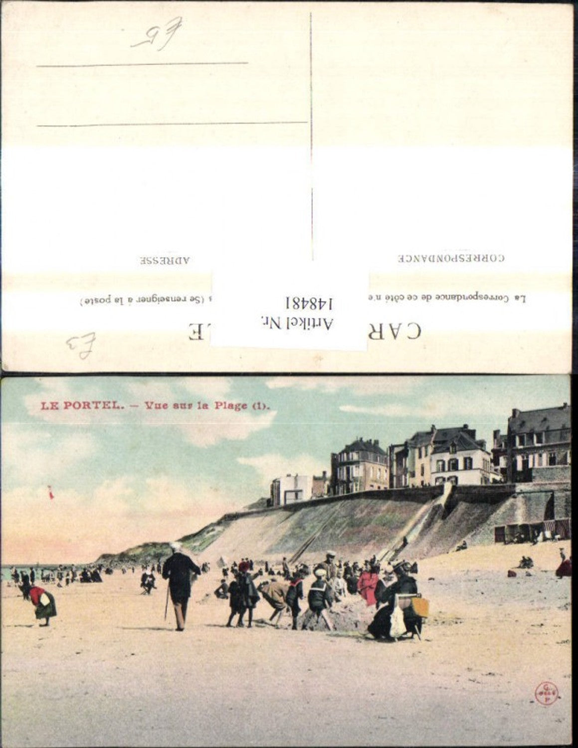 148481,Le Portel Vue sur la Plage Strand Strandleben